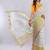 White pure linen printed saree with blouse