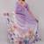 Purple pure linen printed saree with blouse
