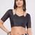 Black pure linen printed saree with blouse