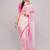 Off white pure linen printed saree with blouse