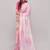 Off white pure linen printed saree with blouse