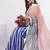 Multicolor pure linen striped saree with blouse