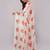 White pure linen printed saree with blouse