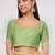 Multicolor pure linen colourblocked saree with blouse