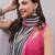 Multicolor pure linen striped saree with blouse