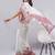White georgette printed saree with blouse