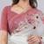 White georgette printed saree with blouse