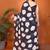 Navy blue georgette printed saree with blouse