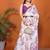 White pure linen printed saree with blouse