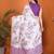 White pure linen printed saree with blouse