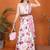 White pure linen printed saree with blouse