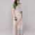 White pure linen woven design saree with blouse