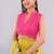 Yellow pure linen printed saree with blouse