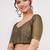 Off white pure linen printed saree with blouse