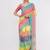 Multicolor pure linen striped saree with blouse