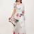 White pure linen printed saree with blouse