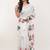 White pure linen printed saree with blouse