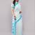Off white pure linen printed saree with blouse
