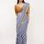 White pure linen printed saree with blouse