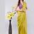 Olive blended cotton solid saree with blouse