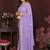 Lavender pure georgette embroidered saree with blouse