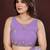Lavender pure georgette embroidered saree with blouse