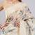 Cream silk blend printed saree with blouse
