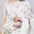 White silk blend printed saree with blouse