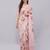 Pink silk blend printed saree with blouse