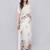 Off white silk blend printed saree with blouse