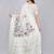 Off white silk blend printed saree with blouse