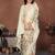 Off white silk blend printed saree with blouse
