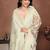 Off white silk blend printed saree with blouse