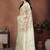 Off white silk blend printed saree with blouse
