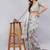 Grey silk blend printed saree with blouse