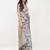 Beige silk blend printed saree with blouse