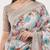 Beige silk blend printed saree with blouse