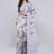Lavender silk blend printed saree with blouse