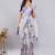 Lavender silk blend printed saree with blouse