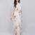 Off white silk blend printed saree with blouse
