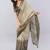 Cream polyester woven design saree with blouse
