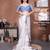 White linen printed saree with blouse