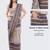 Brown linen striped saree with blouse
