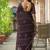Purple pure georgette printed saree with blouse
