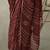 Maroon pure georgette printed saree with blouse