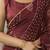 Maroon pure georgette printed saree with blouse
