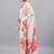 White georgette printed saree with blouse