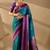 Multicolor silk blend woven design saree with blouse