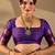 Multicolor silk blend woven design saree with blouse