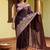 Purple silk blend woven design saree with blouse